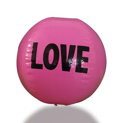 China Toy Factory Price Inflatable Printing Love Word Inflatable Beach Ball, Love Logo Inflatable Toys Ball for sale