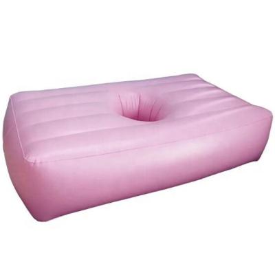 China Foldable Beauty Care PVC Inflatable Facial Mattress With One Hole For Beauty Salon for sale