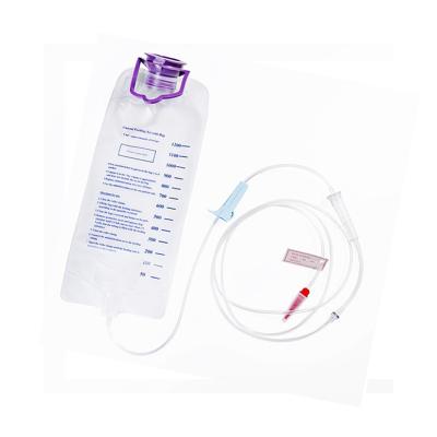 China Convenient Medical Enteric 1000ml Gravity Nutrition Feeding Set Bag for sale