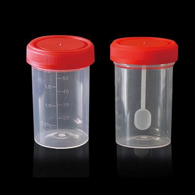 China Easy Hospital PP Material 60ml 100ml Disposable Urine Cup Container For Medical Examination for sale