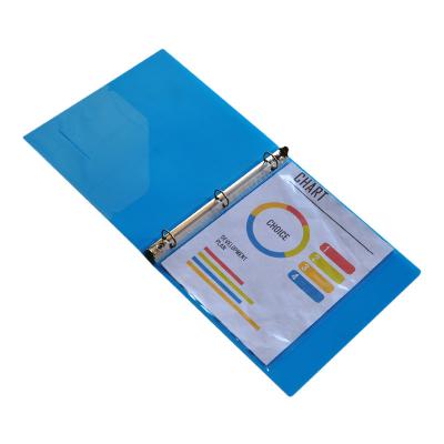 China Office School Stationery Customized Clear Plastic 3 Logo Hole Punch Top Loading Free PVC Sheet Protectors, 250PCS/Pack for sale