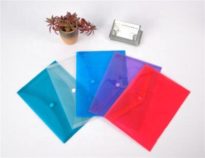 China Office School Stationery A4+ Assorted Document Plastic Wallet With Button Closure, 200micron, Pack 5pcs for sale