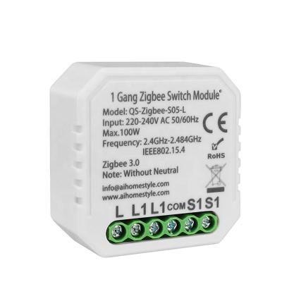 China ON-OFF by voice good quality OEM 220V smart home or smartphone app Zigbee remote control smart switch module for sale