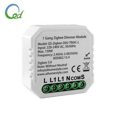 China Tuya Smart Life Zigbee Switch Module Control Lighting Wireless Switch Module Dimmer 46*46*18mm for sale