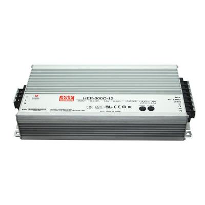 China 6years Average Function Warranty 280*144*48.5mm Battery Load PFC Well HEP-600C-12 600W 12V 35A Outdoor Industrial Power Supply for sale