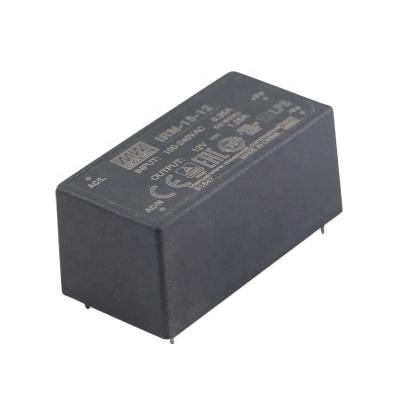 China Compact Size Medium Well IRM-15-12 For Factory Equipment 15Watt Module AC To DC PCB 12Volt Power Supply for sale