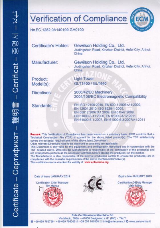 CE - Gewilson Holding Co., Ltd.