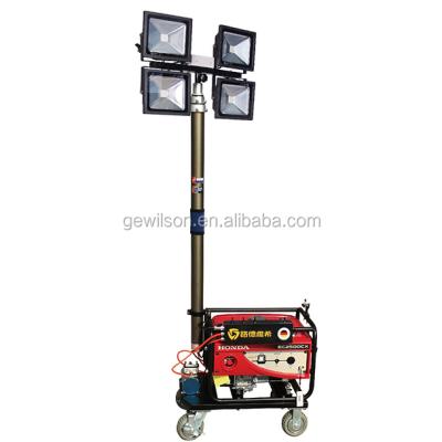 China ROAD Portable Hand Push Light Tower Light Tower With Led Spotlights for sale