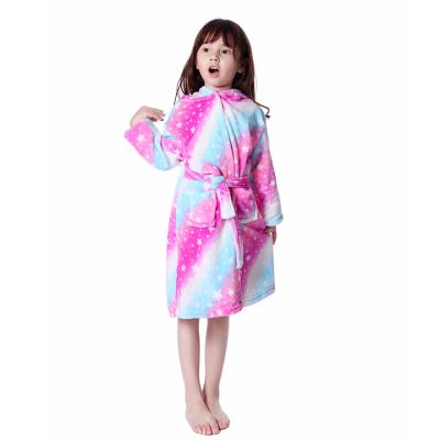 China Thermal Kids Star Cartoon Bathrobe Kids Cotton Beach Toddler Bathrobe With Hooded for sale