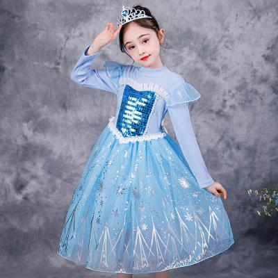 China Halloween Costume Girls Dress Princess Christmas Kids Wedding Party Dress Girl Pink Sequin Elegant Birthday Party Dress for sale