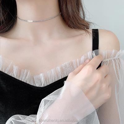 China Punk High Quality Metal Clavicle Shorts Hip Hop Chain Necklace For Women Choker Party Jewelry for sale