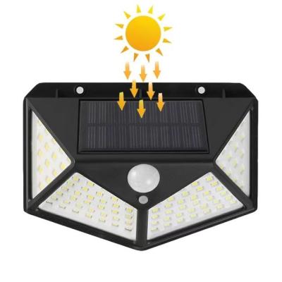 China High Quality Cheap Price Garden Lights Outdoor Solar Powered 100 LED Waterproof Motion Sensor Solar Wall Garden Lights for sale