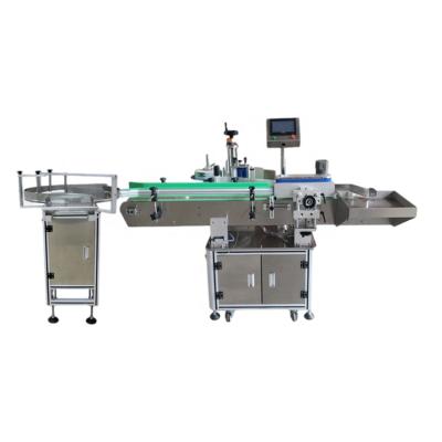 China Automatic Food Beverage Round Bottle Sanitizer Applicator Gallon Attaching Sticker Labeling Machine for sale