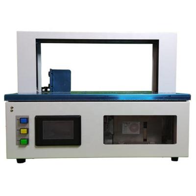 China CE Factory automatic food factory table top money book opp film paper tape vegetable banding machine for sale