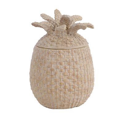 China China Cast Poly Resin Pineapple Storage Jar Container for sale