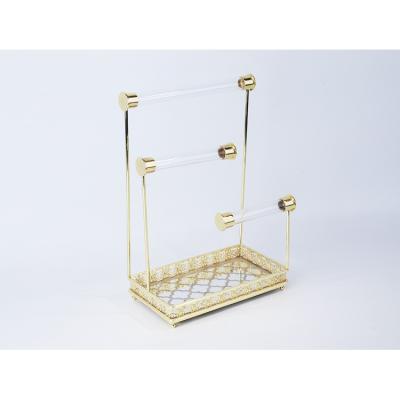 China Gold Organizer Accessories and Necklace Display Bracelet Holder J70450 for sale