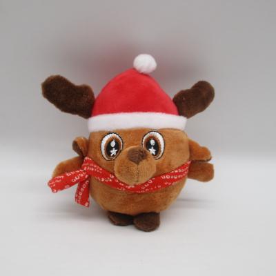 China Mini Size Cute Stuffed Plush Christmas Plush Small Moose Toy Stuffed Key Chain Key Chain for sale