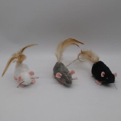 China Small Cute Funny Viable Cat Toy Mouse Pet Play Toys With Bell Fur Mini Mouse Funny Cat Toy For Cats Kitten for sale