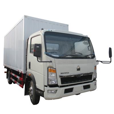 China good quality howo light 4tons 5tons 6tons 7tons van truck for sale 5900*2000*2450 for sale