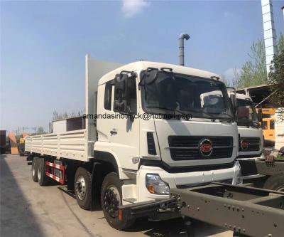 China Heavy duty China 8x4 iron transport wooden structure dropside pickup truck 9.6 meters for sale for sale