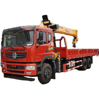 China Other Dongfeng Self Loading Chassis 4*2 Or 6*4 Hydraulic Truck Mounted Crane 12tons With Cable Winch for sale