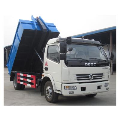 China Hotel Factory Sale 140HP Dongfeng 4*2 6tons Hook Lift Garbage Truck Garbage Truck Dump Garbage Truck for sale