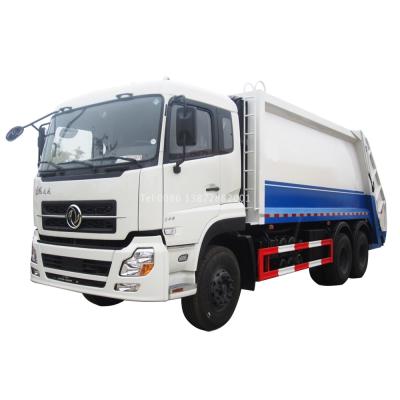 China Good quality dongfeng tianlong 6x4 type hotels compressible 15m3 16m3 18m3 20m3 garbage compactor truck for sale for sale