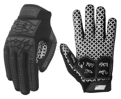 China Youth Seibertron M.S.Z.Q-5 Impact Protection Flexible Back Of Full Finger Football Anti-Slip TPR Hand Glove Receiver Gloves for sale