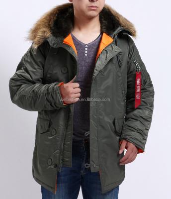 China Seibertron Men's Winter Anti-Shrink N-3B Outdoor Thin Fit Parka Jacket Military Uniform Coat Anorak Coat for sale