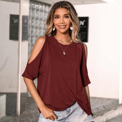 China New Anti-Wrinkle Long T-Shirt Women Fashion 95%Polyester 5%Spandex for sale