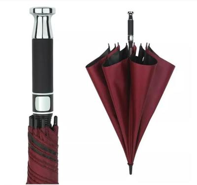 China Outdoor Strong Golf Metal Minimalist Imitation Handle Automatic Open Umbrella With Custom Logo for sale