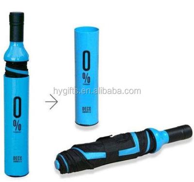 China Creative New Design Polyester Three Times Wine Bottle Umbrella for sale