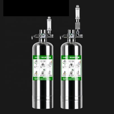 China DIY Viable Aquarium CO2 Generator with Solenoid Valve 304 Stainless Steel Cylinder Baking Soda and Citric Acid CO2 for Water Tank Use for sale