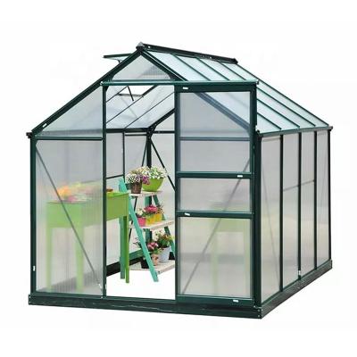 China Indoor Greenhouse Plant Tent Low Cost Polycarbonate Sheet Cover Octagonal Aluminum Greenhouses Frame Outdoor Garden Equipment for sale