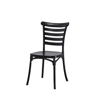 China Modern Design Strong Rustic Nordic Black Dining Chair Set Polypropylene Coffee Plastic Mid Century Style 8 White for sale