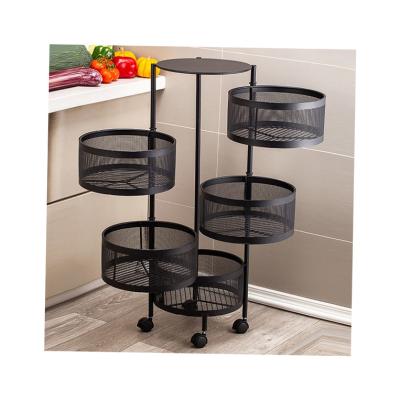 China Foldable Adjustable Kitchen Rack Organizer Storage Kabinet In Market Wholesalers With Double Layer Heavy Duty Wheel for sale