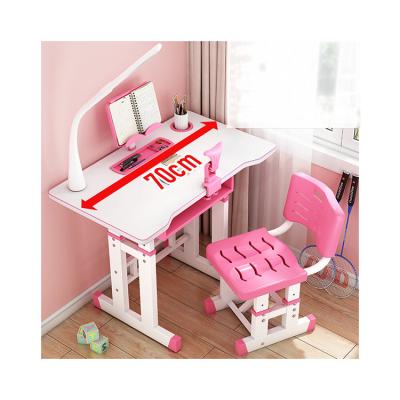 China Modern Children Study Desk With Adjustable Chair Wooden For Girls One Piece Cheap Table Kits Kids Tables Older Child Home White Adjust for sale