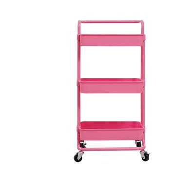 China Flat Storage Cart Hand Cart Four Wheels Folding Shopping Collapsible Storage Folded Galley With Casters for sale