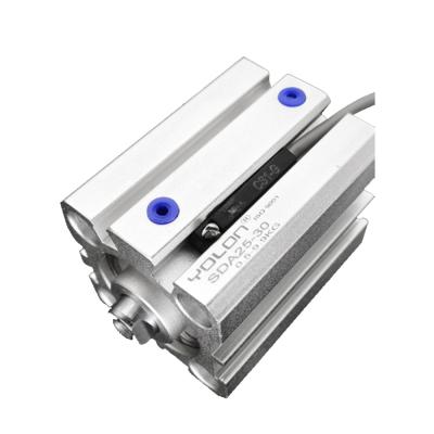 China Industrial High Intensity Silver Aluminum Standard Piston Work Air Control Industrial Pneumatic Cylinders for sale