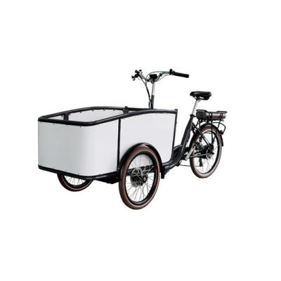 China Steel 3 wheels basket cargo bike electric tricycle with cabin for transportation kids on hot sale for sale