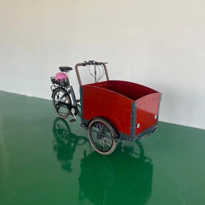 China Factory price 3 wheel aluminum alloy cargo tricycle cargo bike kids electric cargo tricycle cheap for sale