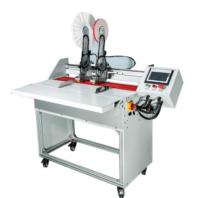 China Food Semi Automatic Double Side Tape Adhesive Applicator Cutting Machine for sale