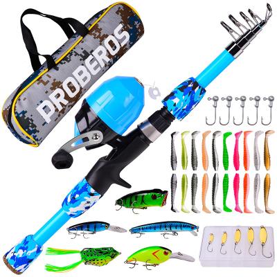 China Fishing Activity New Arrival Outdoor Fishing Set For Kids Including Fishing Rod Reel Hook Lure And Bag for sale