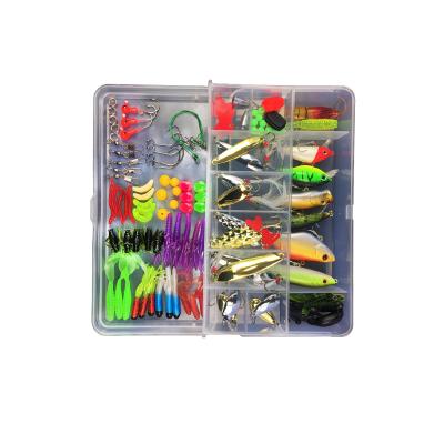 China Fishing Tackle Box PP Customized Hard Soft Soft Fishing Lure Accessories Hooks Swivels Fishing Lures Kit Set for sale