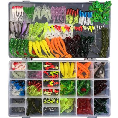 China 301pcs pp topwater worm lure worm fishing lures lead combo soft bait for sale