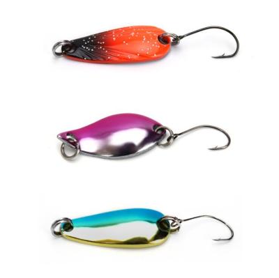 China Trout spoon set B 12pcs metal casting colorful set cuchara de pesca about 11cm*9cm*2cm bait lure for sale