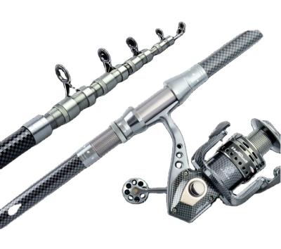 China Tokushima 2.1m telescopic carbon fishing rod rod sea rod and reel sombo surf for sale