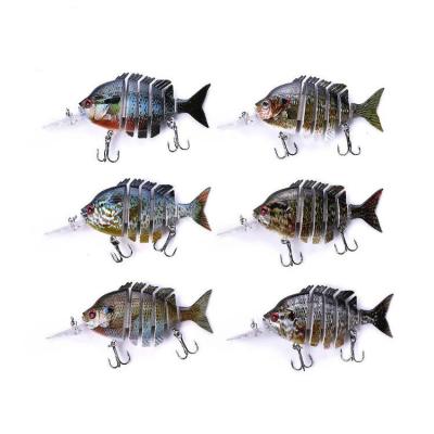 China 10cm Artificial Fishing Tackle 12.7g Hard Plastic Multi Joint PESCA Joint Crankbait WHNS-JM031 Peche Wobbler Swimbait for sale