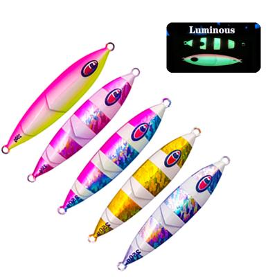 China Advance as Slow Glow Metal Jigs 80g 120g 150g 200g 250g Lure Fishing Casting Angler Casting Downhill Bait for sale