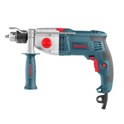 China Chuck Ronix Strong Power 1050W Keyless Electric Impact Drill, 13mm Impact Drill Machine Tools Model 2221 for sale